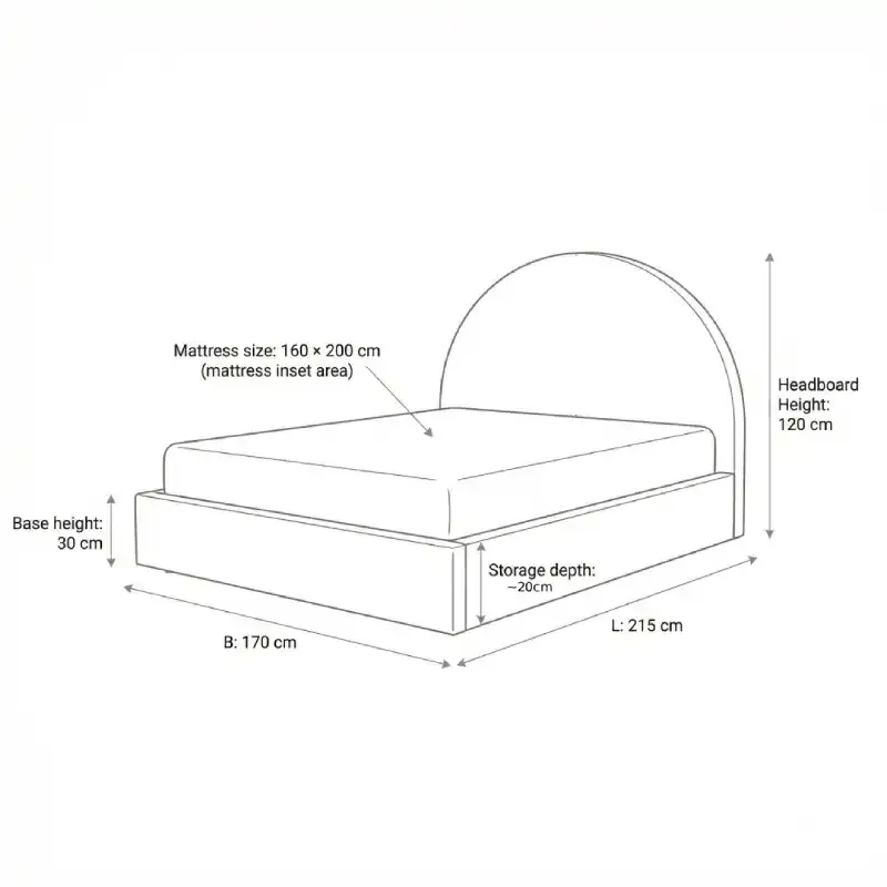 Luna Hydraulic Storage Bed