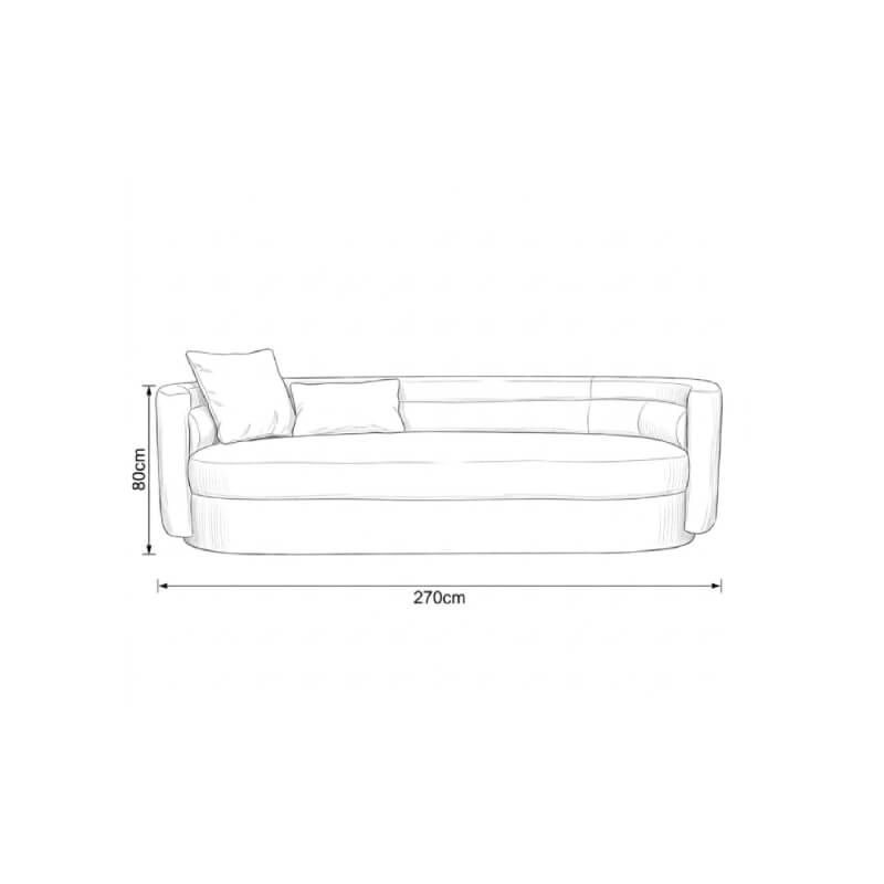 Lema 3 Seater Fabric Sofa