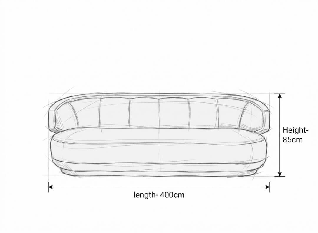 Florence 3 Seater Fabric Sofa