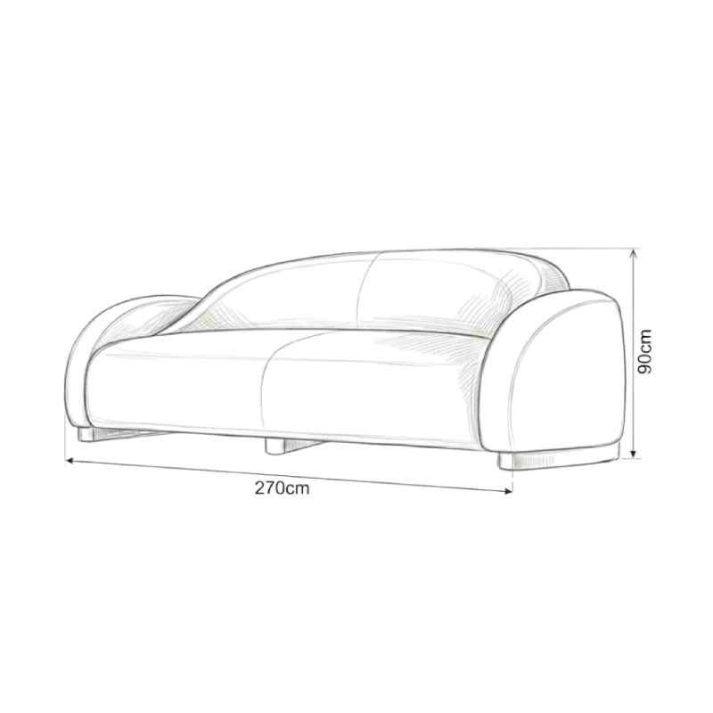 Tuxedo 4 Seater Fabric Sofa