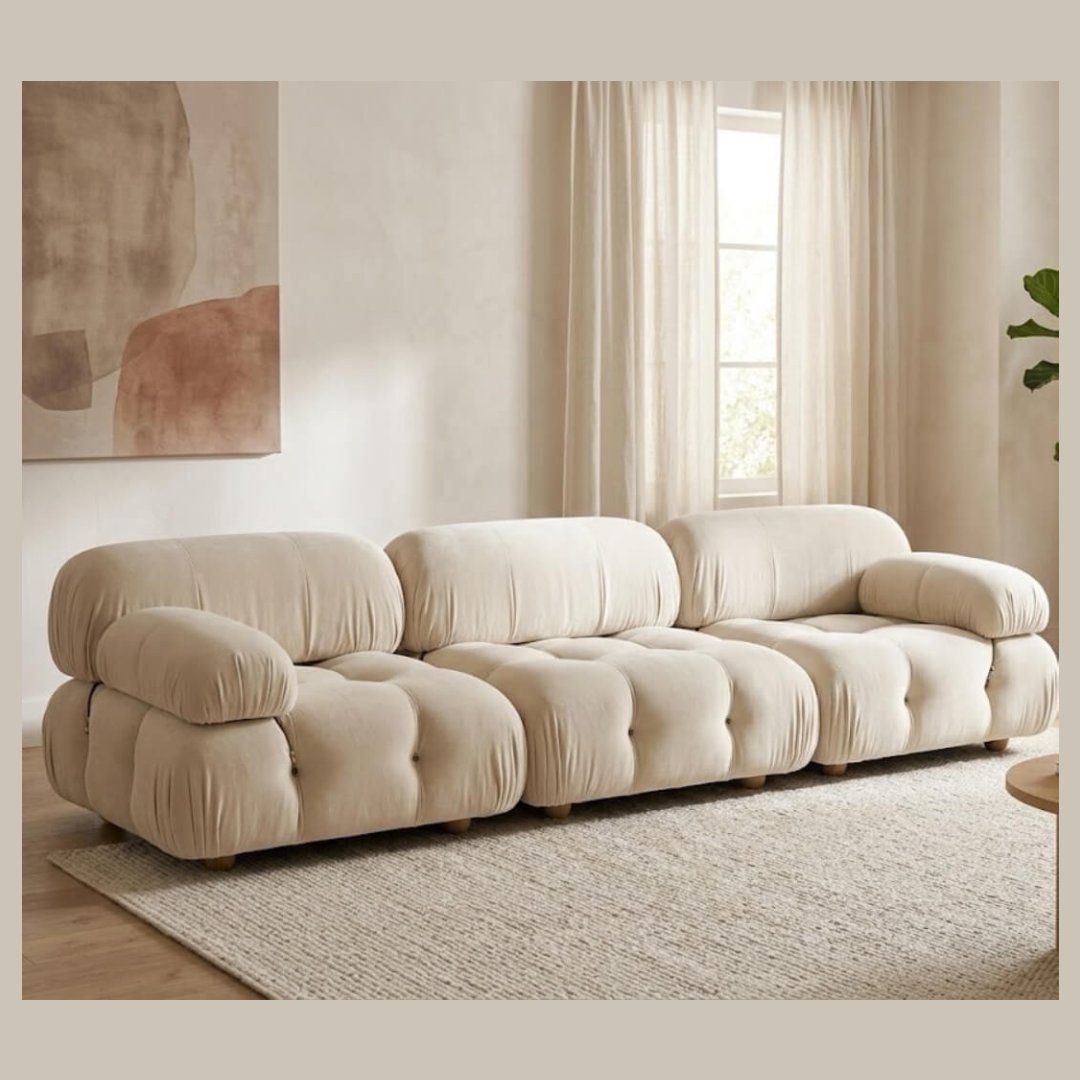 Kare 3 Seater Fabric Sofa