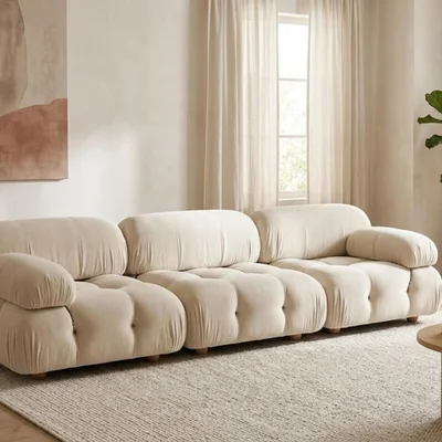 Kare 3 Seater Fabric Sofa
